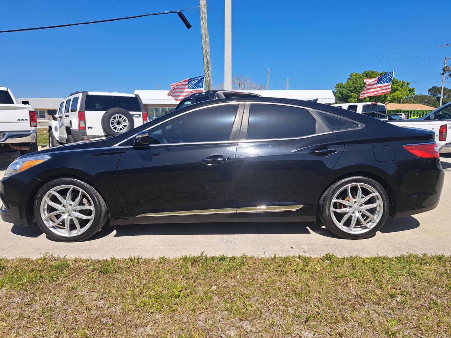 2013 Black Hyundai Azera 3.3L (KMHFH4JG0DA) with an 3.3L V6 DOHC 24V engine, 6-Speed Automatic transmission, located at 1181 Aurora Rd, Melbourne, FL, 32935, (321) 241-1100, 28.132914, -80.639175 - Photo#0